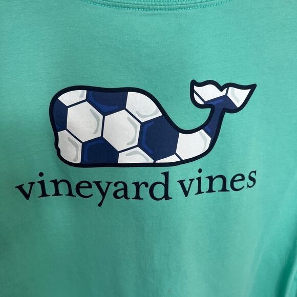 Vineyard Vines Teal Long Sleeve Soccer Tee XL - Picture 2 of 7